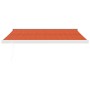 Toldo retráctil aluminio y tela naranja y marrón 3,5x2,5 m
