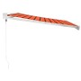 Toldo retráctil aluminio y tela naranja y marrón 3,5x2,5 m
