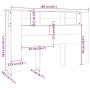 Kopfteilmöbel aus geräucherter Eiche, 160 x 18,5 x 104,5 cm von vidaXL, Kopf- und Fußteile - Ref: Foro24-817273, Preis: 64,67...