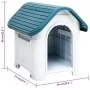 Blaue Hundehütte aus Polypropylen, 59 x 75 x 66 cm von vidaXL, Hundehütten - Ref: Foro24-152225, Preis: 76,01 €, Rabatt: %