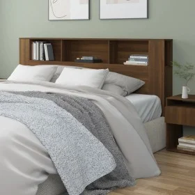 Oak brown headboard cabinet 200x18.5x104.5 cm by vidaXL, Headboards and footboards - Ref: Foro24-817281, Price: 87,18 €, Disc...