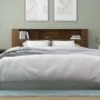 Oak brown headboard cabinet 200x18.5x104.5 cm by vidaXL, Headboards and footboards - Ref: Foro24-817281, Price: 87,01 €, Disc...