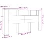 Eichenbrauner Kopfteilschrank 200x18,5x104,5 cm von vidaXL, Kopf- und Fußteile - Ref: Foro24-817281, Preis: 89,76 €, Rabatt: %