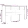 Eichenbrauner Kopfteilschrank 200x18,5x104,5 cm von vidaXL, Kopf- und Fußteile - Ref: Foro24-817281, Preis: 87,18 €, Rabatt: %