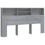 Mueble cabecero gris Sonoma 180x19x103,5 cm de vidaXL, Cabeceros y pies de cama - Ref: Foro24-817256, Precio: 67,65 €, Descue...
