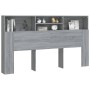 Mueble cabecero gris Sonoma 180x19x103,5 cm de vidaXL, Cabeceros y pies de cama - Ref: Foro24-817256, Precio: 68,40 €, Descue...