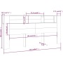 Mueble cabecero color gris Sonoma 220x18,5x104,5 cm de vidaXL, Cabeceros y pies de cama - Ref: Foro24-817283, Precio: 75,06 €...