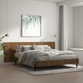 Cabecero pared madera contrachapada roble marrón 240x1,5x80 cm de vidaXL, Cabeceros y pies de cama - Ref: Foro24-816981, Prec...