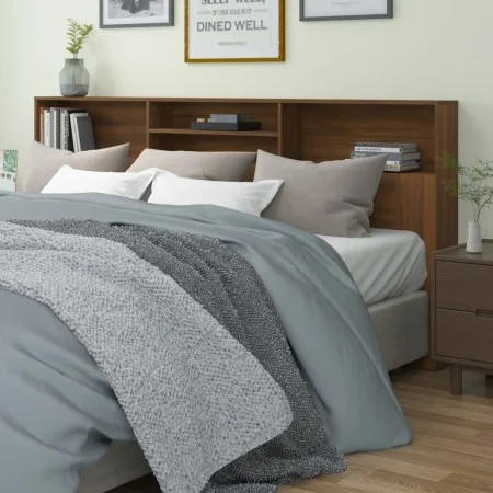 Oak brown headboard cabinet 220x19x103.5 cm by vidaXL, Headboards and footboards - Ref: Foro24-817263, Price: 83,30 €, Discou...