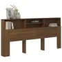 Eichenbrauner Kopfteilschrank 220x19x103,5 cm von vidaXL, Kopf- und Fußteile - Ref: Foro24-817263, Preis: 83,30 €, Rabatt: %