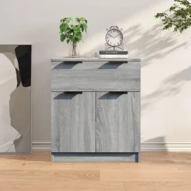 Gray Sonoma plywood sideboard 60x30x70 cm by vidaXL, Sideboards - Ref: Foro24-816992, Price: 66,83 €, Discount: %