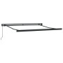 Toldo retráctil aluminio y tela naranja y marrón 3,5x2,5 m
