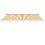 Toldo retráctil aluminio y tela blanco y amarillo 3x2,5 m