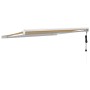Toldo retráctil aluminio y tela amarillo y blanco 3,5x2,5 m