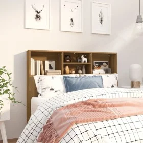 Mueble cabecero marrón roble 120x19x103,5 cm de vidaXL, Cabeceros y pies de cama - Ref: Foro24-817248, Precio: 61,82 €, Descu...