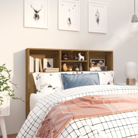 Mueble cabecero marrón roble 120x19x103,5 cm de vidaXL, Cabeceros y pies de cama - Ref: Foro24-817248, Precio: 62,93 €, Descu...