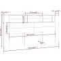 Mueble cabecero color roble marrón 220x18,5x104,5 cm de vidaXL, Cabeceros y pies de cama - Ref: Foro24-817284, Precio: 76,40 ...
