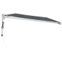 Toldo retráctil aluminio y tela gris antracita 4,5x3 m