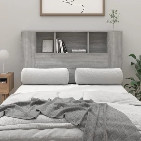 Mueble cabecero gris Sonoma 120x18,5x102,5 cm de vidaXL, Cabeceros y pies de cama - Ref: Foro24-817268, Precio: 56,02 €, Desc...