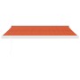Toldo retráctil aluminio y tela naranja y marrón 3x2,5 m