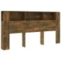 Smoked oak headboard cabinet 200x18.5x104.5 cm by vidaXL, Headboards and footboards - Ref: Foro24-817279, Price: 86,14 €, Dis...