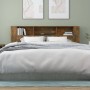 Smoked oak headboard cabinet 200x18.5x104.5 cm by vidaXL, Headboards and footboards - Ref: Foro24-817279, Price: 89,69 €, Dis...