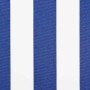 Toldo retráctil aluminio y tela azul y blanco 4x3 m