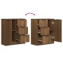 Brown oak plywood sideboard 60x30x70 cm by vidaXL, Sideboards - Ref: Foro24-816990, Price: 82,43 €, Discount: %