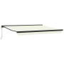 Toldo retráctil aluminio y tela color crema 4x3 m