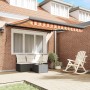 Toldo retráctil aluminio y tela blanco y amarillo 3x2,5 m
