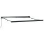 Toldo retráctil aluminio y tela blanco y amarillo 3x2,5 m