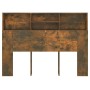 Mueble cabecero color roble ahumado 140x19x103,5 cm de vidaXL, Cabeceros y pies de cama - Ref: Foro24-817249, Precio: 57,85 €...
