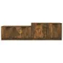 TV stand made of smoked oak plywood, measuring 158.5x36x45cm. by vidaXL, TV Furniture - Ref: Foro24-817123, Price: 73,69 €, D...