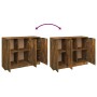 Anrichte aus geräuchertem eichenfarbigem Sperrholz 90,5x30x70 cm von vidaXL, Sideboards - Ref: Foro24-817024, Preis: 66,90 €,...