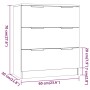 Sideboard aus geräuchertem Eichensperrholz, 60 x 30 x 70 cm von vidaXL, Sideboards - Ref: Foro24-816985, Preis: 94,49 €, Raba...
