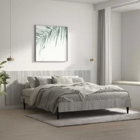 Cabecero pared madera contrachapada gris Sonoma 240x1,5x80 cm de vidaXL, Cabeceros y pies de cama - Ref: Foro24-816980, Preci...