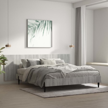 Wandkopfteil aus grauem Sonoma-Sperrholz, 240 x 1,5 x 80 cm von vidaXL, Kopf- und Fußteile - Ref: Foro24-816980, Preis: 64,83...