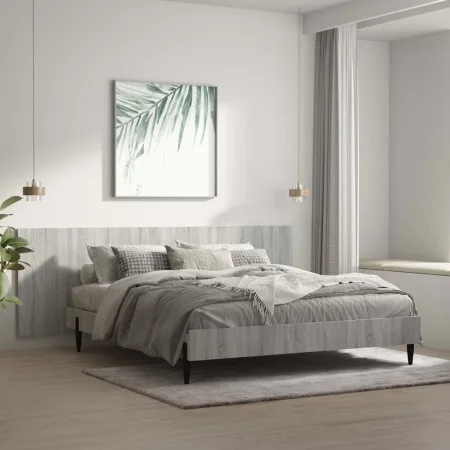 Wandkopfteil aus grauem Sonoma-Sperrholz, 240 x 1,5 x 80 cm von vidaXL, Kopf- und Fußteile - Ref: Foro24-816980, Preis: 64,01...