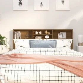 Mueble cabecero color marrón roble 180x19x103,5 cm de vidaXL, Cabeceros y pies de cama - Ref: Foro24-817257, Precio: 96,22 €,...