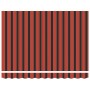 Toldo retráctil aluminio y tela naranja y marrón 3x2,5 m