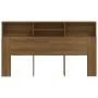 Mueble cabecero color marrón roble 180x19x103,5 cm de vidaXL, Cabeceros y pies de cama - Ref: Foro24-817257, Precio: 96,22 €,...