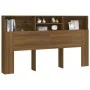 Mueble cabecero color marrón roble 180x19x103,5 cm de vidaXL, Cabeceros y pies de cama - Ref: Foro24-817257, Precio: 96,22 €,...