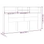 Mueble cabecero color marrón roble 180x19x103,5 cm de vidaXL, Cabeceros y pies de cama - Ref: Foro24-817257, Precio: 96,22 €,...