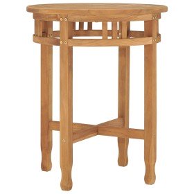 Mesa de bistró de madera maciza de teca Ø60x75,5 cm