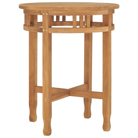 Mesa de bistró de madera maciza de teca Ø60x75,5 cm