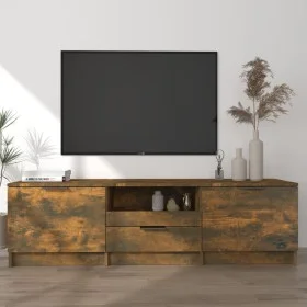 Smoked oak plywood TV cabinet 140x35x40cm by vidaXL, TV Furniture - Ref: Foro24-817111, Price: 79,27 €, Discount: %