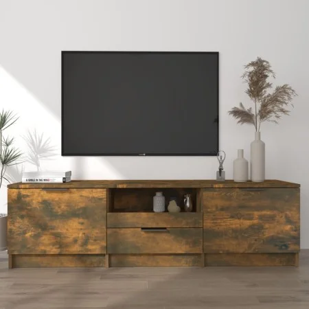 TV-Schrank aus geräuchertem Eichensperrholz, 140 x 35 x 40 cm von vidaXL, TV-Möbel - Ref: Foro24-817111, Preis: 78,95 €, Raba...