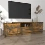TV-Schrank aus geräuchertem Eichensperrholz, 140 x 35 x 40 cm von vidaXL, TV-Möbel - Ref: Foro24-817111, Preis: 78,95 €, Raba...