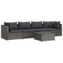 5-teiliges Gartensofa-Set mit grauen Polstern aus synthetischem Rattan. von vidaXL, Gartensets - Ref: Foro24-3101437, Preis: ...