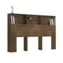 Mueble cabecero color marrón roble 160x19x103,5 cm de vidaXL, Cabeceros y pies de cama - Ref: Foro24-817254, Precio: 63,73 €,...